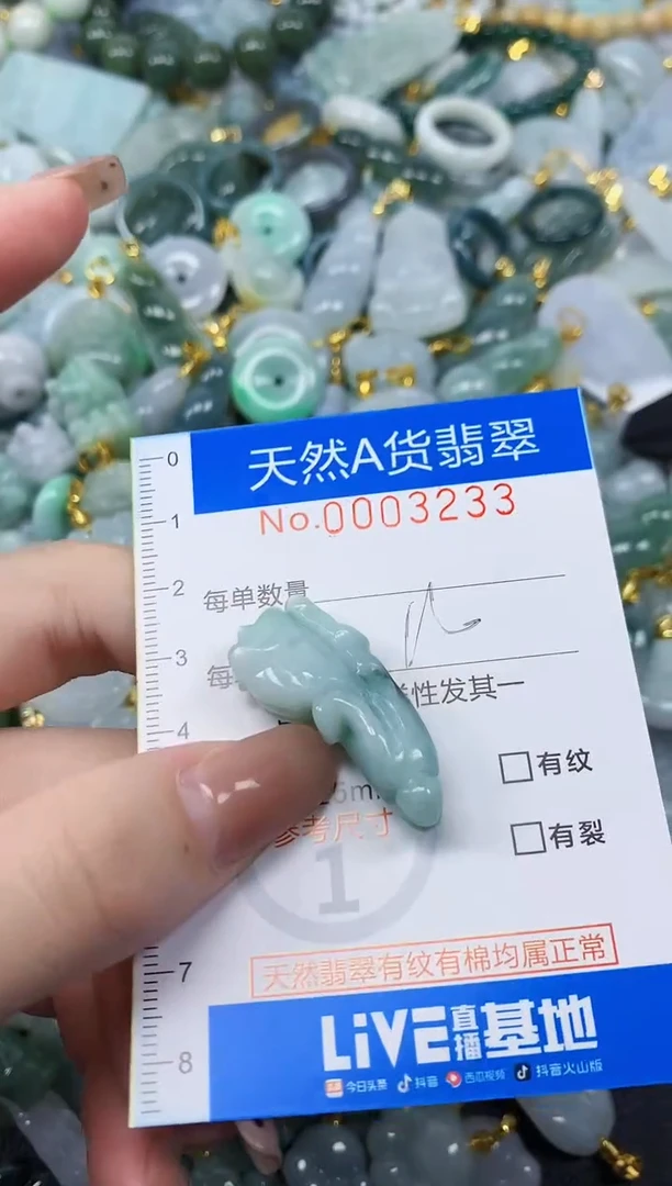 颈饰未镶嵌翡翠净货挂件-3233