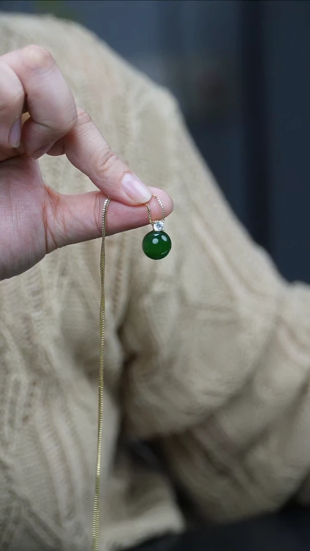 吊坠(赠链)银S925镶嵌和田玉1