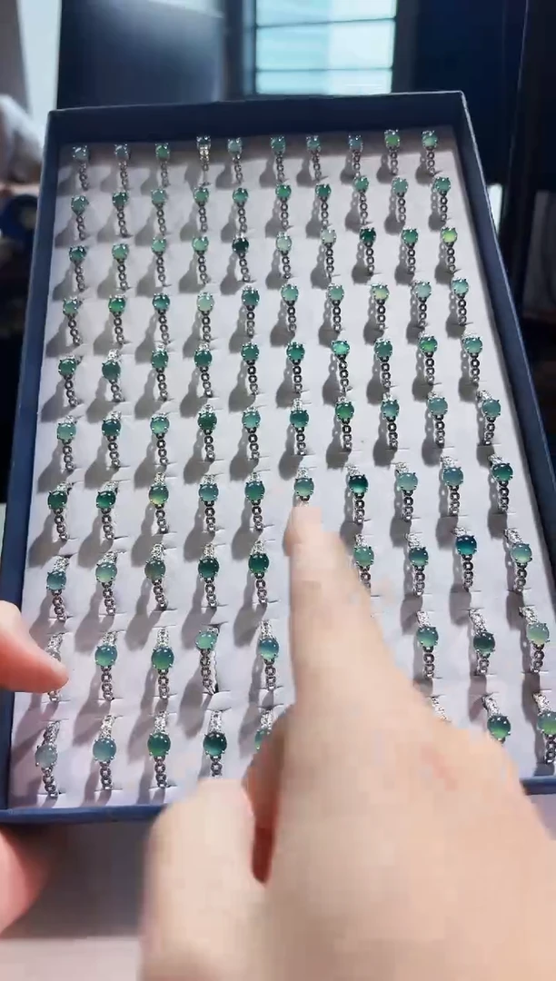 翡翠戒指14K金镶嵌翡翠戒指未镶嵌天然翡翠a货戒指9006