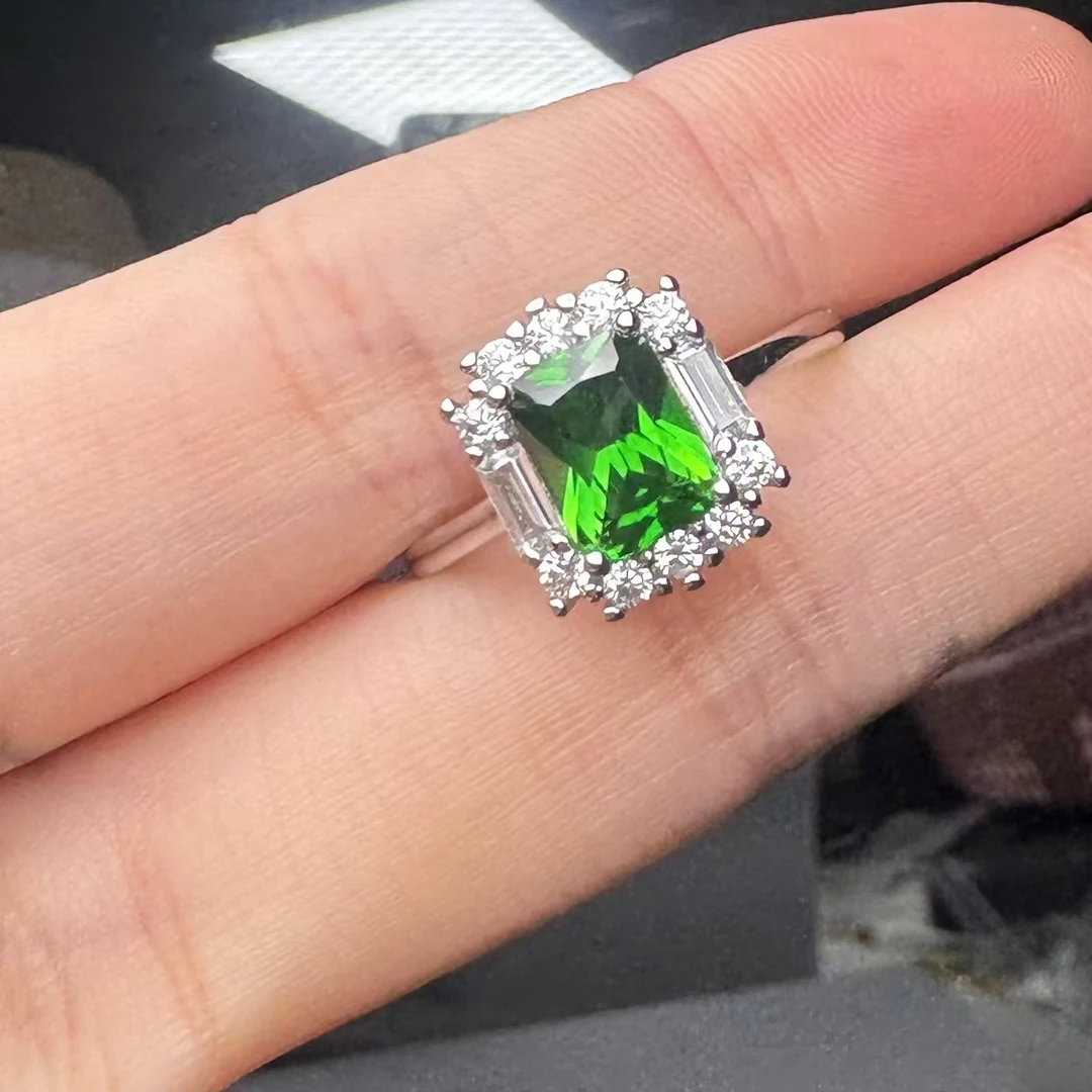 合金合成锆石戒指 气质时尚-精工合金培育戒指763