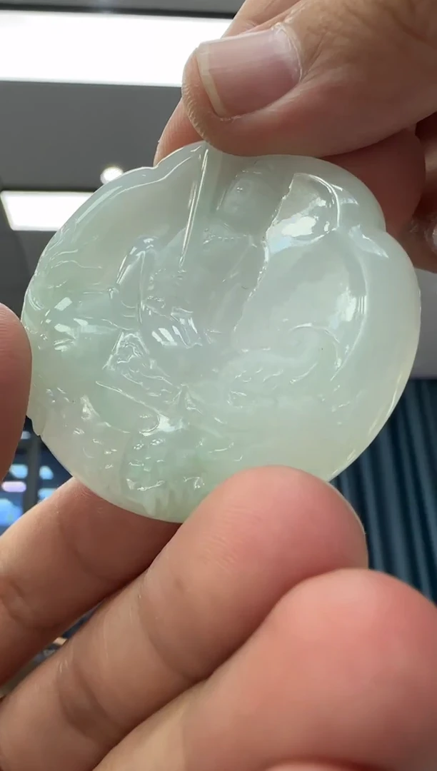 颈饰未镶嵌翡翠天然翡翠A货孤品一件