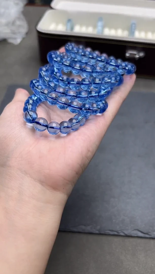 未镶嵌手串海蓝宝石圣玛丽亚海蓝宝10mm