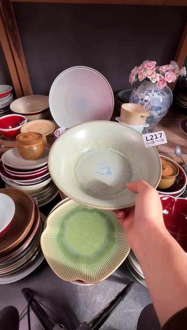 瓷片芝*L217窑变敞口盘福利