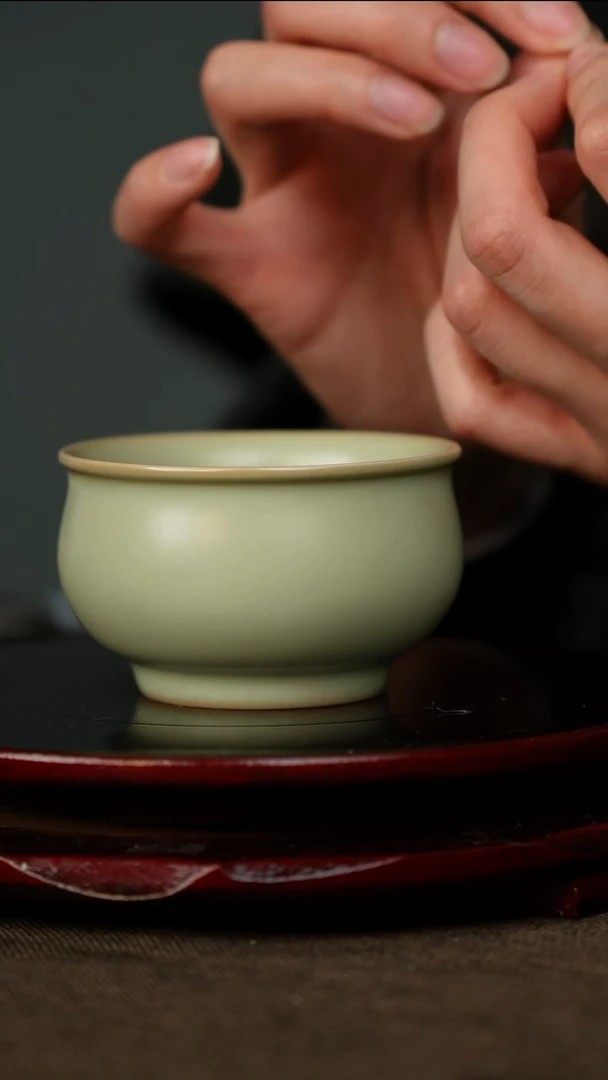 全品 粉青 福袋杯 带底款