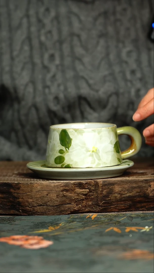 【闪购商品】杯杯釉下彩手工手绘同款陶器