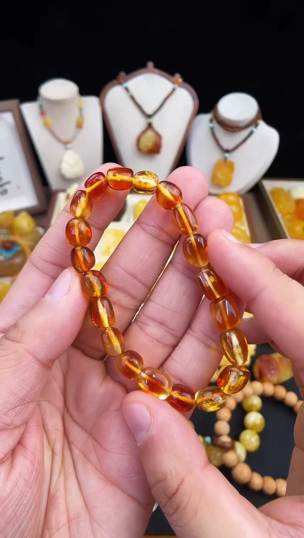 琥珀未镶嵌珠宝奇石柒月