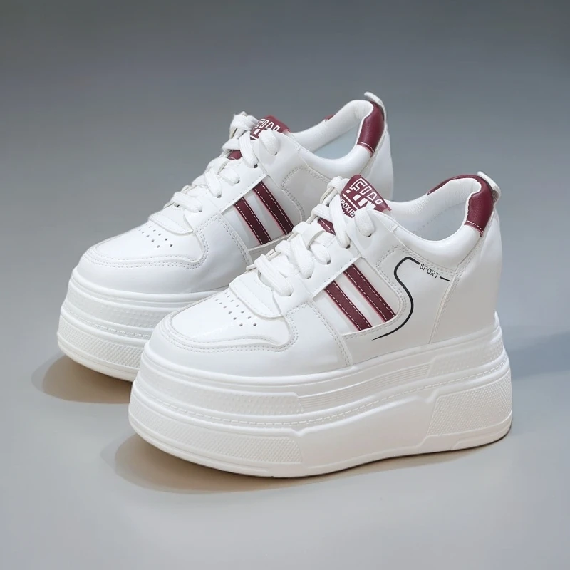 【10-12CM】内增高小白鞋秋冬新款松糕鞋轻便百搭厚底小个子休闲鞋