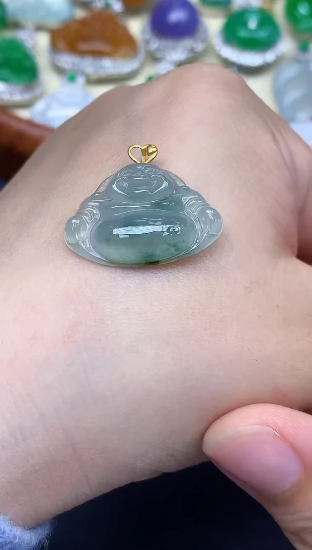 颈饰18K金镶嵌翡翠217-中国好珍宝