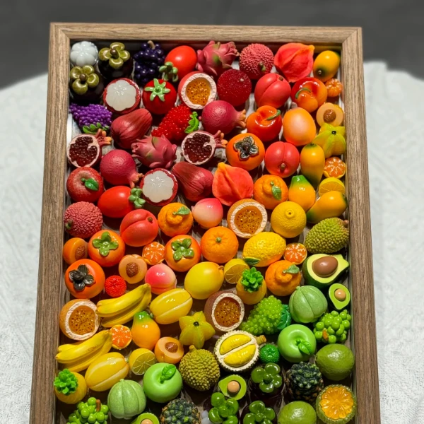 （双许愿+直播拆）水果萌粒系列摆件潮玩对对碰大颗粒