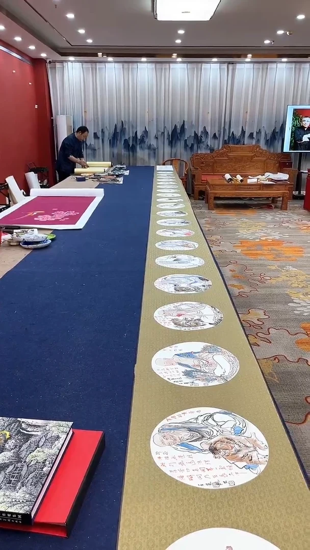 书法十八罗汉长卷