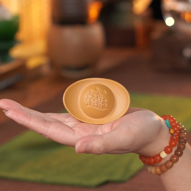 叶屿 紫砂元宝茶宠