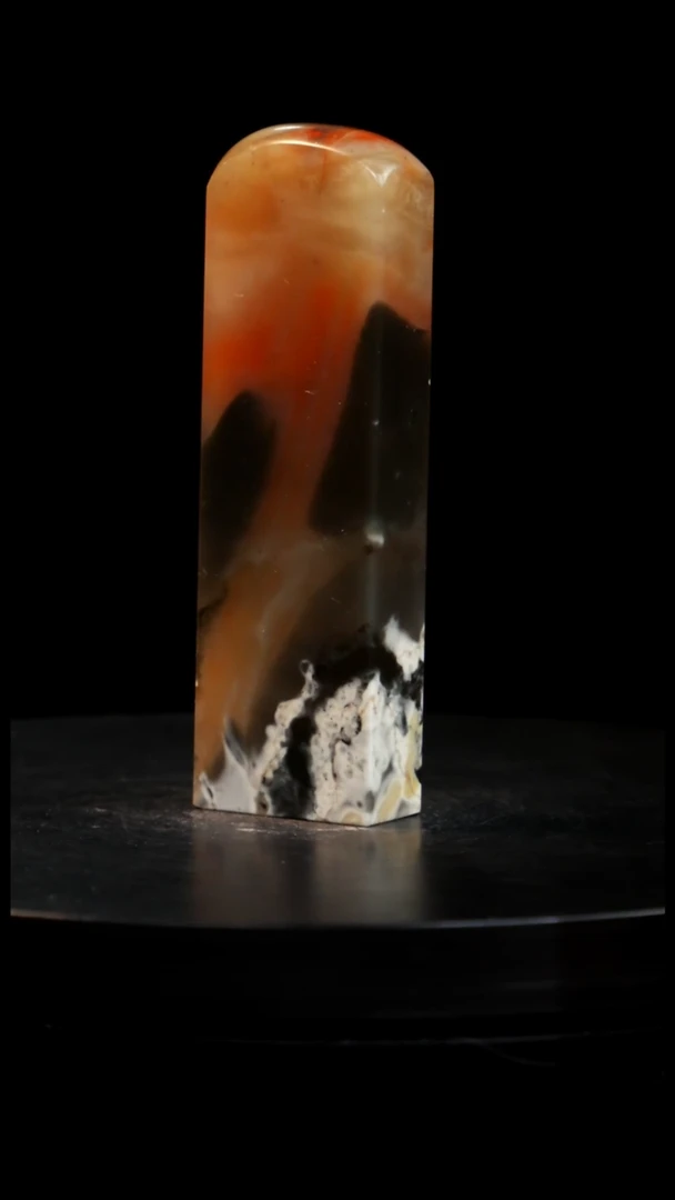 昌化石水墨牛角印章印章印章