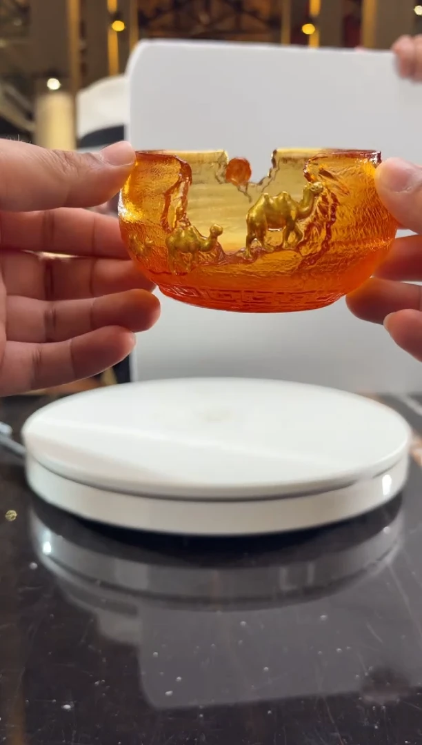 摆件琥珀金丝绸之路