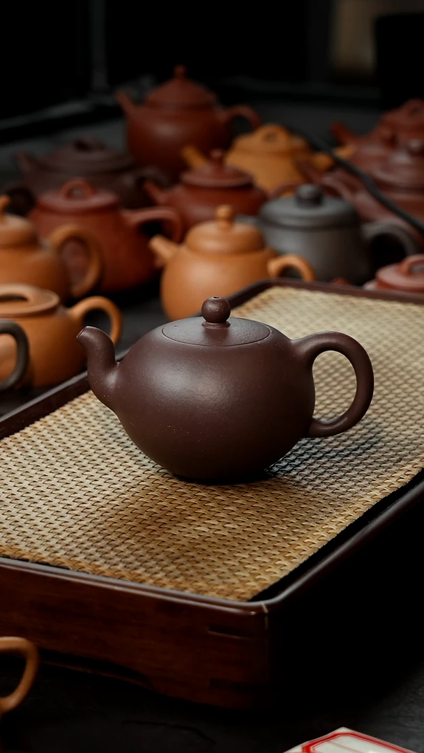 【闪购商品】紫砂茶壶天青电窑160cc一粒珠