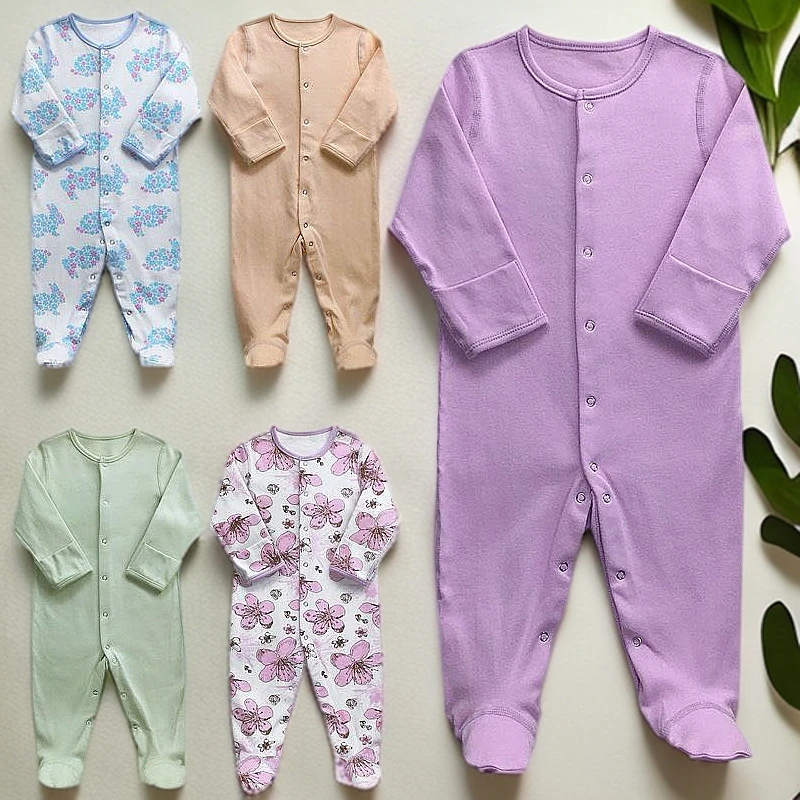 外贸新生婴儿儿连袜连体衣