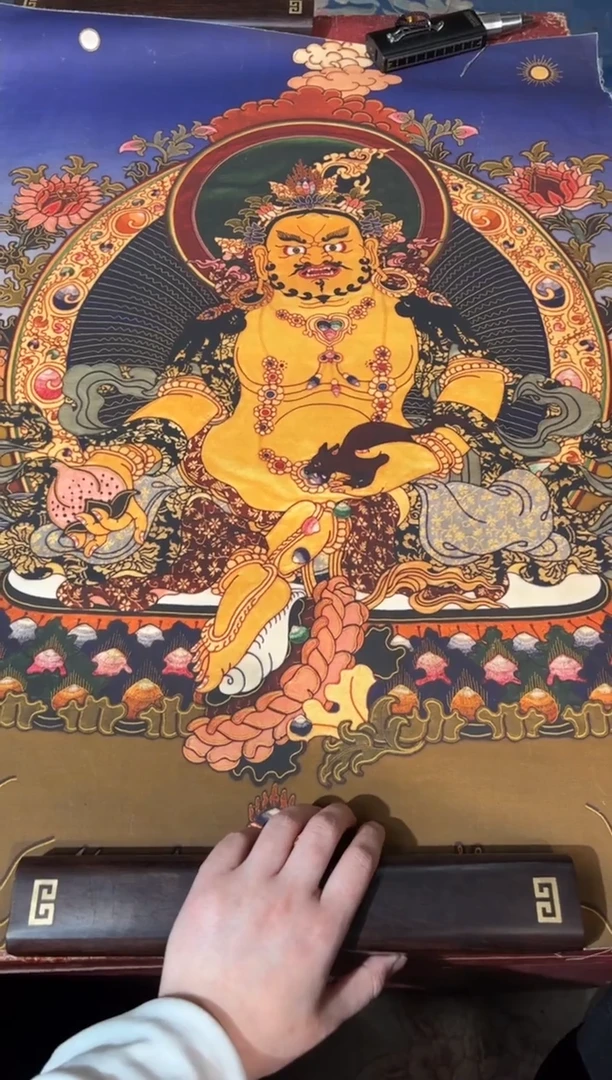 卷轴画龙妹的唐卡tk16