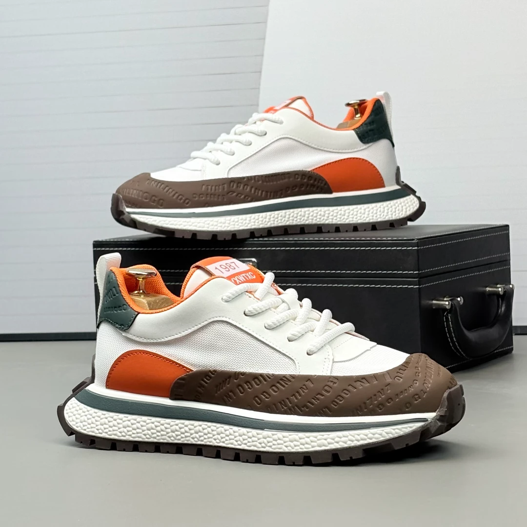 欧洲站男鞋2025年夏季新款时尚百搭阿甘鞋男士厚底增高休闲运动鞋