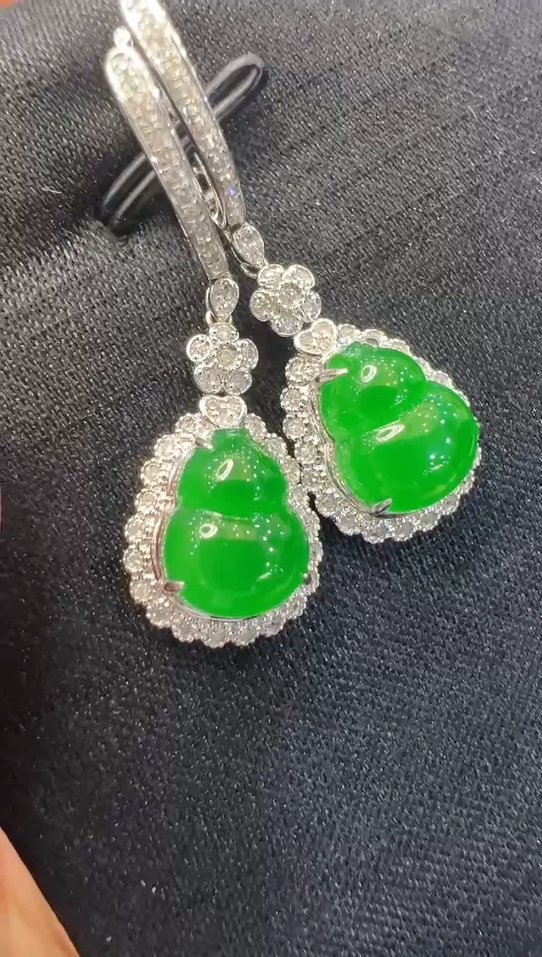 【闪购商品】翡翠耳饰18K金镶嵌多样性团购发一件