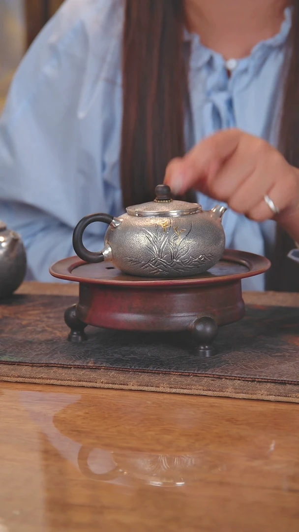盛唐工坊 足银999 手工泡茶壶