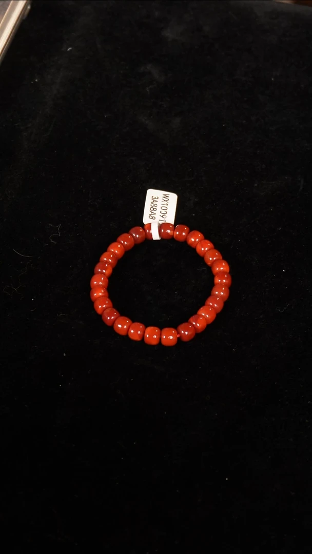 未镶嵌手串南红玛瑙S玫瑰老型单圈8M