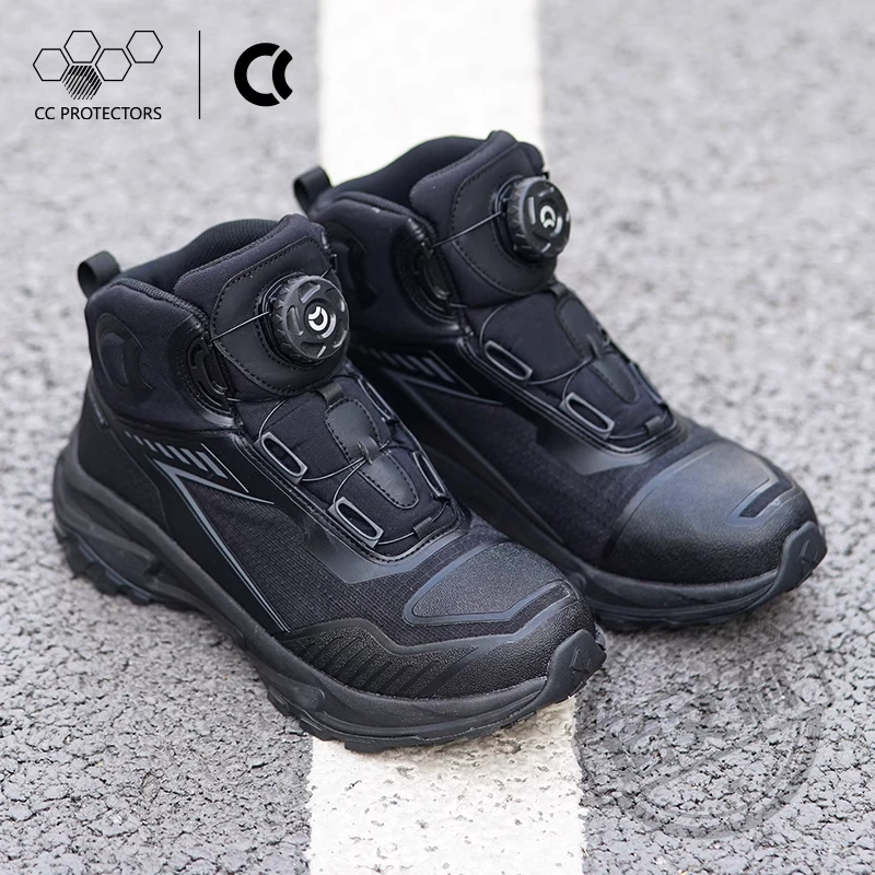 【11】CC骑行靴黑曼巴摩托车骑行鞋拉力越野防水透气防摔摩旅轻便