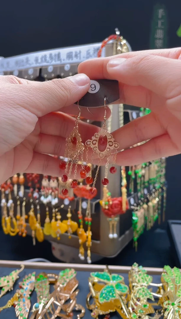 【闪购商品】翡翠耳饰合金068翡翠饰品