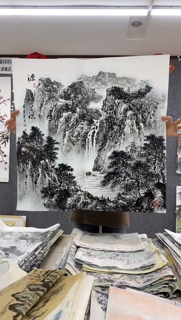 国画福利！沈泳江手绘 四尺斗方68*68cm