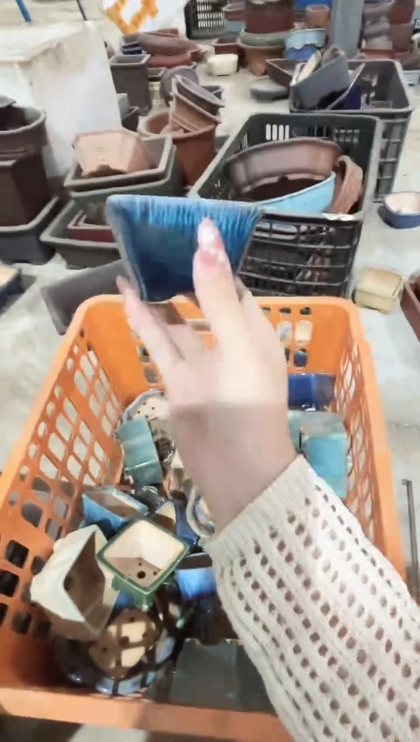 紫砂花盆浅草紫砂花盆微瑕