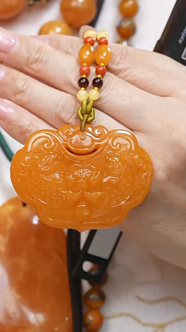 蜜蜡颈饰未镶嵌7453天然蜜蜡珠宝奇石全部保真