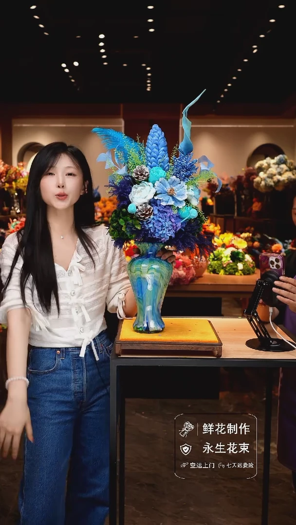 琉璃手工艺品手工花器花束空运包邮送货上门-以图片为准