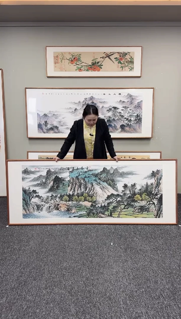 国画富春山居图210*80