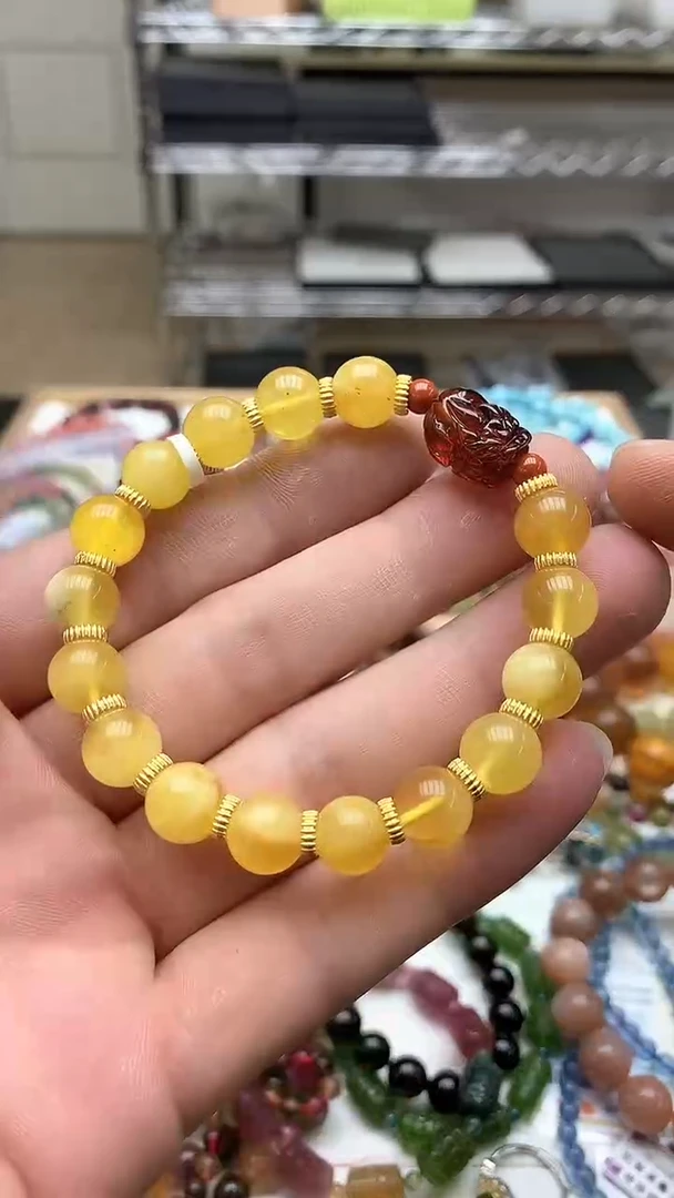 【闪购商品】琥珀手链未镶嵌手链40