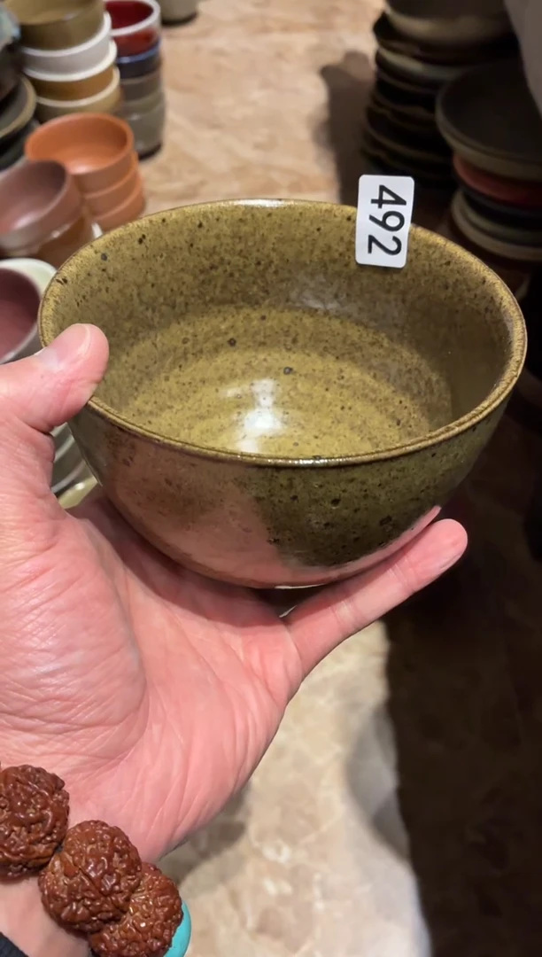 瓷片南*492 微瑕黄长相思碗1个