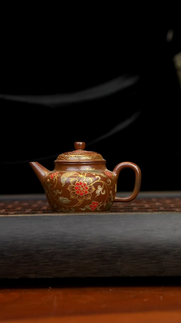 【闪购商品】紫砂茶壶柴烧珐琅彩