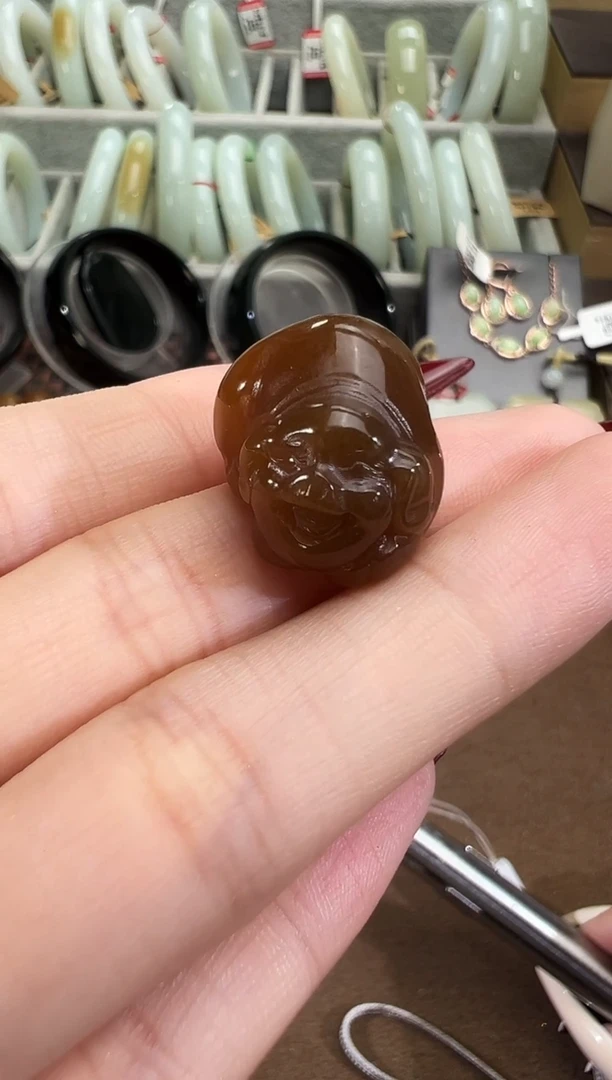 吊坠(不含链)未镶嵌和田玉且末料金山糖吊坠