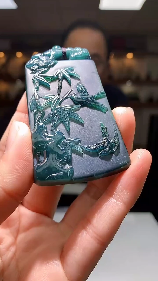 【闪购商品】定制翡翠未镶嵌1087hm-毛货挂件85