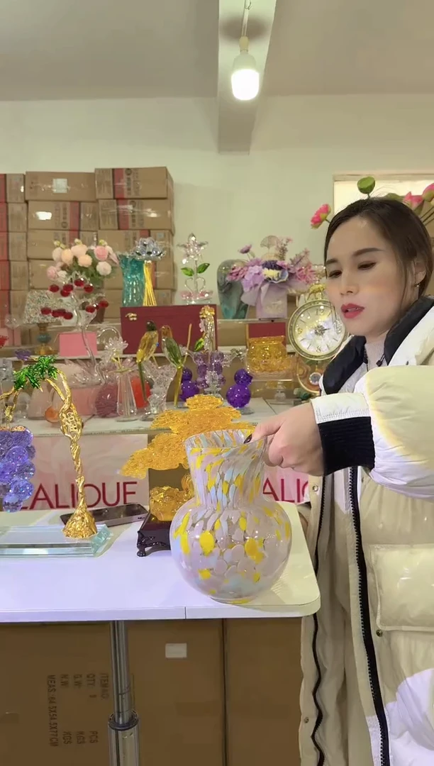 【闪购商品】无铅玻璃洛芙花器-c-早34