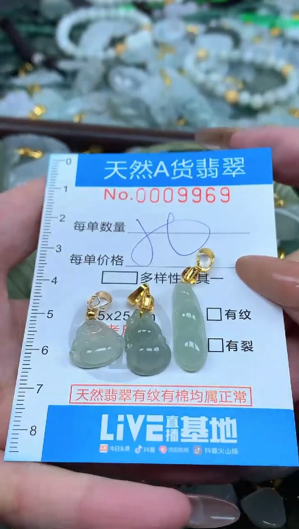 颈饰未镶嵌翡翠净货挂件-9969