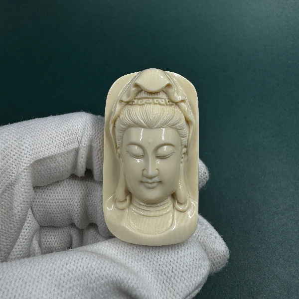 E6547天然猛犸牙雕刻件 支持鉴定 假一罚四