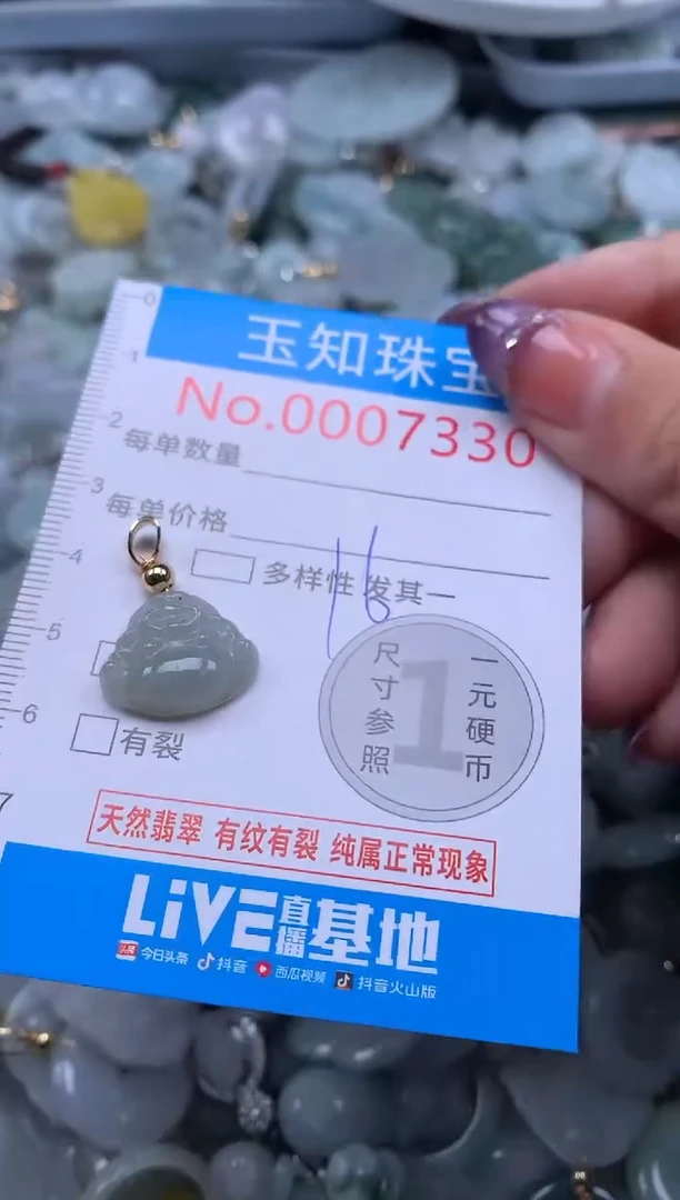 翡翠未镶嵌吊坠(不含链)7330