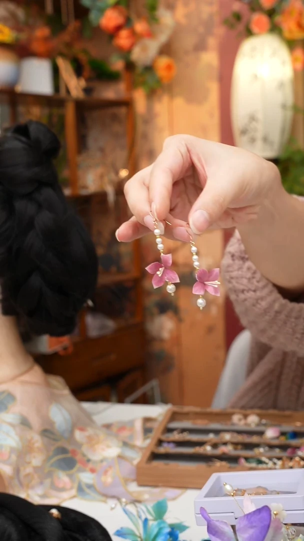 铜合金无锦簪阁绒花