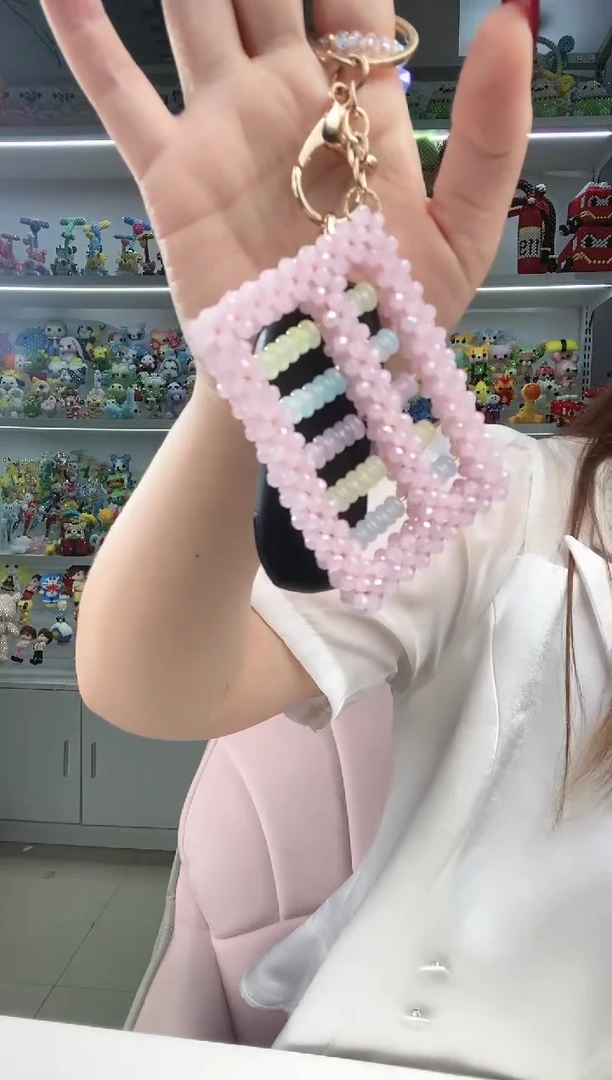 玻璃1512卡4水晶算盘材料包1套粉玉