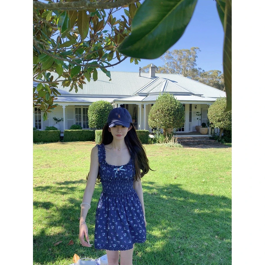 【俞俞专属】金蘑菇菇 Bleu des rêves 蓝花楹 / 春天想穿的蓝裙子