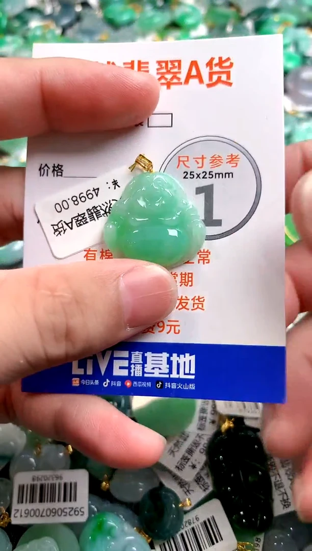 颈饰18K金镶嵌翡翠0332210383
