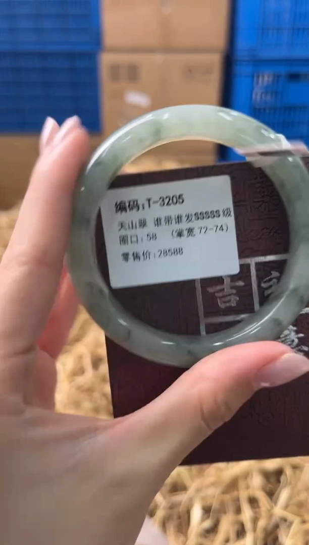 未镶嵌手镯石英质玉T-3205-58