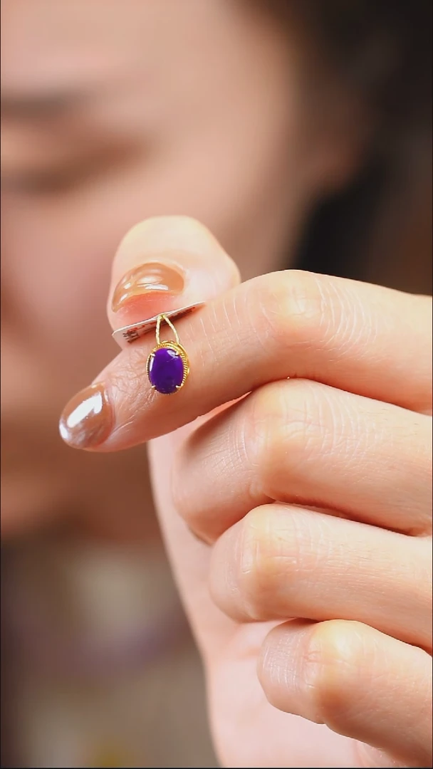 苏纪石（舒俱来）18K金镶嵌吊坠(不含链)4