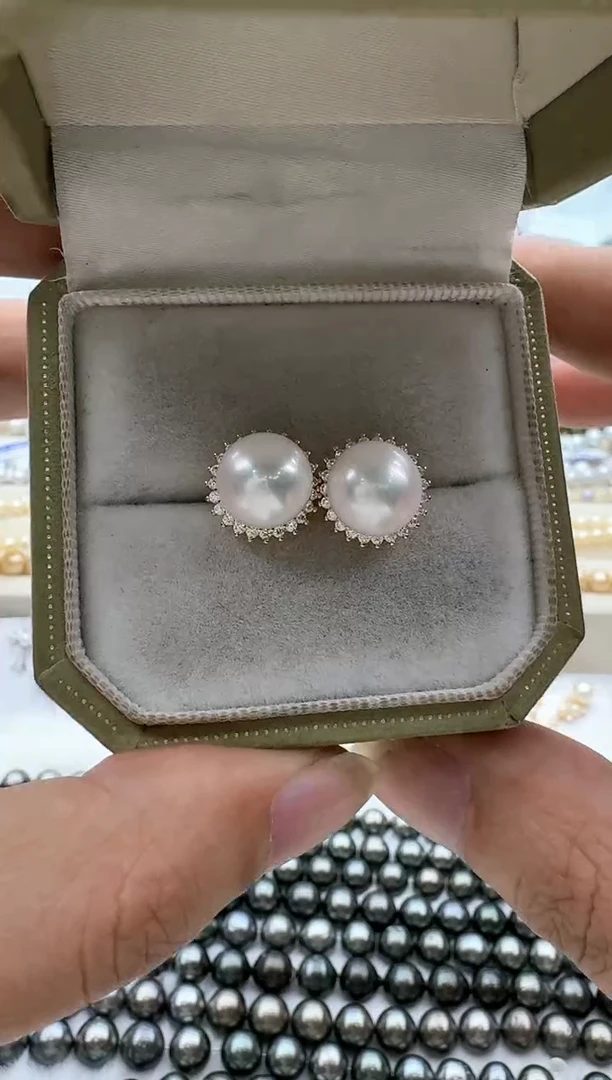 【闪购商品】淡水珍珠耳饰银S925镶嵌非基地发货不带证书