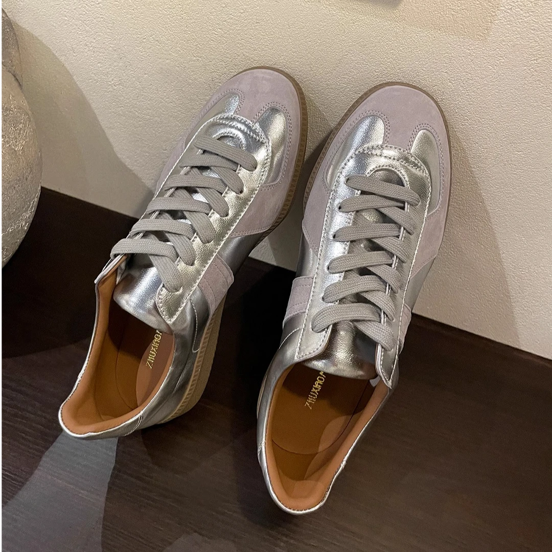 zhuxiaomeng羊皮德训鞋小白鞋女X233