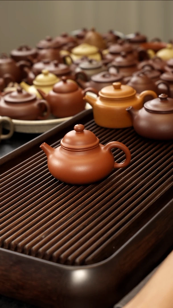 茶壶紫砂小煤窑朱泥150cc容天壶