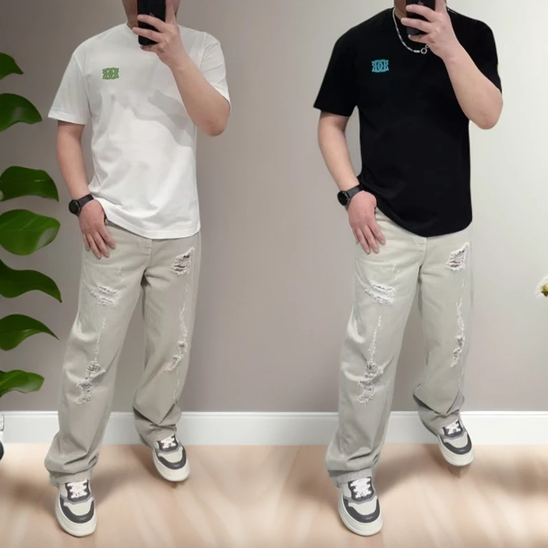 迪卡里奥费雷D52DT203新款男士高弹皮马棉时尚休闲百搭圆领短袖